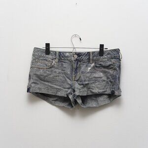 American Eagle Glitter Denim Shorts